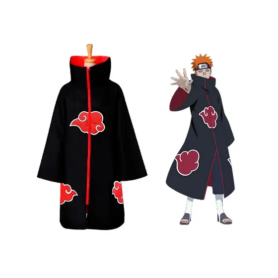 Manto Naruto Akatsuki Fantasia Cosplay Anime Capa Pain