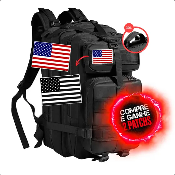 Mochila tática militar 30 Litros camping trilhas Escolar Resistente Bem Espaçosa Faculdade Trabalho Viagem