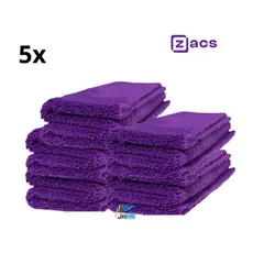 5-Panos 60x40 Remove Cera Automotiva Microfibra Zacs 350gsm