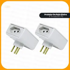 Kit 2 Protetor De Raio Eletro 2 Tomadas 127v PW