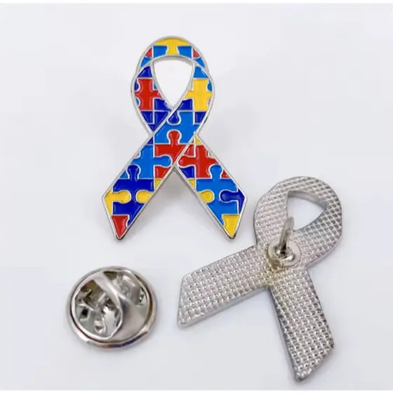 Pin Autismo de Metal TEA Conscientização Broche Botton Quebra Cabeça