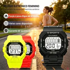 Relógio Digital Esportivo LED À Prova D'água Masculino E Feminino Com Cronômetro Eletrônico