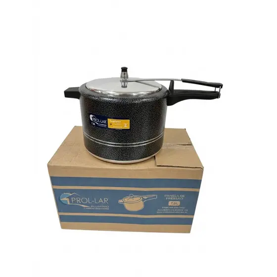 Panela de Pressão Prol-Lar Black Acabamento em Laser 2,5L 4,05L 7L