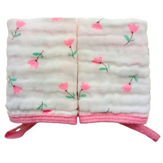 Kit 6 peças Toalha Pano Fralda de Boca Babete Bebe Soft 100% Algodão MENINA SORTIDO