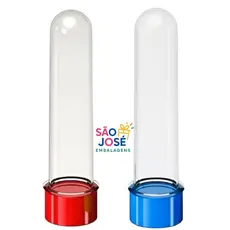 Tubete 13cm com tampa - 20 unidades - lembrancinha