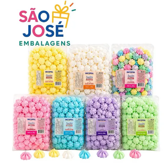 600 Mini Suspiro p/ lembrancinha - 3x140g