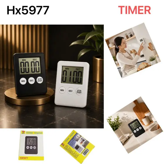 Timer Eletrônico Lcd Digital Display / Cronômetro / Temporizador Para Cozinha 5977