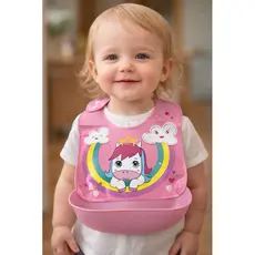 Babador De Silicone Para Bebê Impermeável Cata Migalhas Infantil Babador Para Bebê