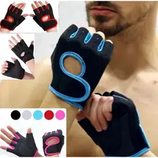 Luva de Academia Antiderrapante Feminina E Masculina Par de Luva Musculação Masculina Equipamentos e Ginástica