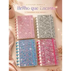 Caderno De Discos Inteligente Caderno Sereia Glitter Capa Dura Caderno Escolar Caderno Brilho Sereia Com Glitter na