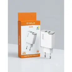 Carregador Turbo Duplo 2 Usb Rápido Android IOS Universal Branco Tomada A'Gold 3.1A