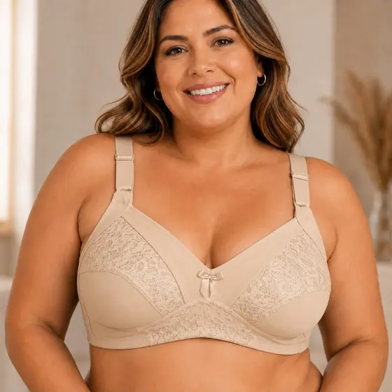 Sutiã Soutien Reforçado Plus Size Sustentação Luxo Com Renda Extra Grande