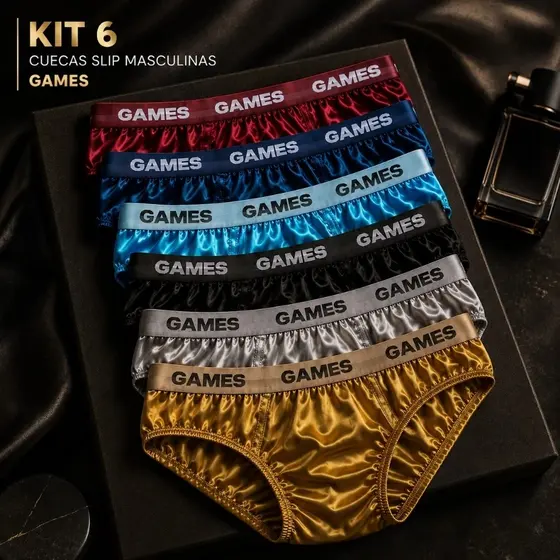 KIT 3 CUECAS ADULTO 100% POLIÉSTER CÓS EXPOSTO GAMES