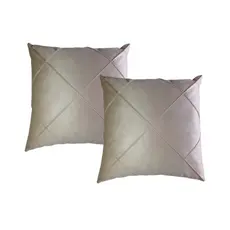 Kit 2 Capas De Almofada Suede Aveludada Drapeada 45x45 Luxo