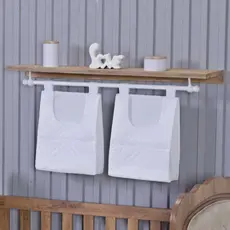 Porta Fralda Organizador Quarto de Bebê Menino Menina 2 Peças Varão Decorativo