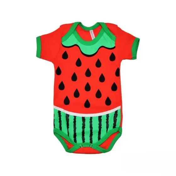 Body Infantil Bebê Mesversário Temático Melancia Promoção
