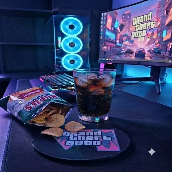 Porta-Copos GTA-6 - Decoração Geek Gamer