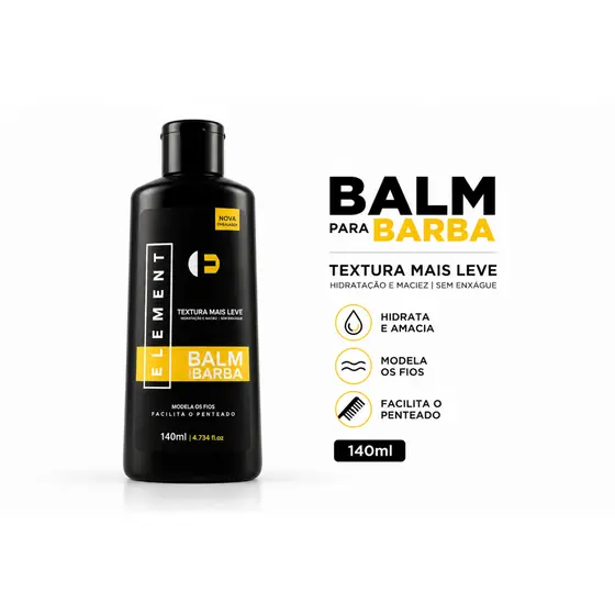 Balm Para Barba Element Alfa Look’s 140ml    Balm Pós-Barba Hidratante   Produto Profissinal