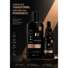 Balm para Barba 140ml 1 unidade + Óleo para Barba 30ml Element 1 und - Kit Barba Hidratada perfuma Efeito Antifrizz