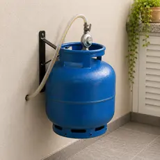 SUPORTE BOTIJÃO DE GÁS PAREDE C/ 2 PARAFUSOS E BUCHAS REFORÇADO KIT