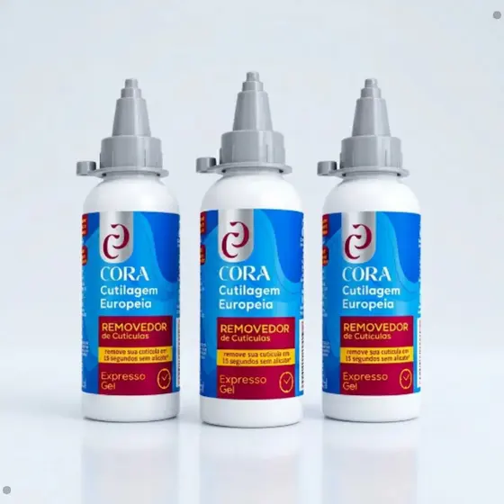 Kit 3 Removedores De Cutículas Cora Cutilagem Europeia 60ml