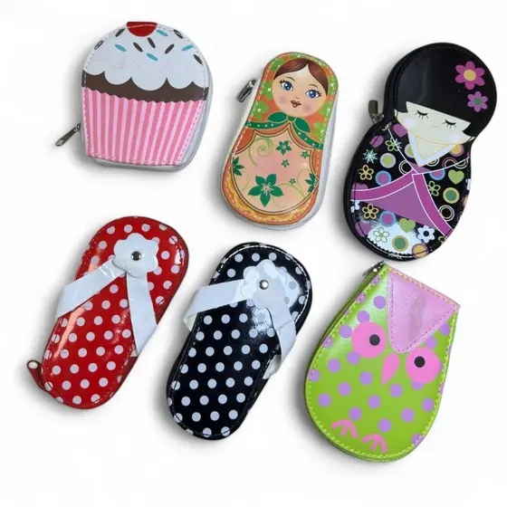 Conjunto De Manicure Pedicure Com Cortador De Unha Lixa Tesoura Em Estojo