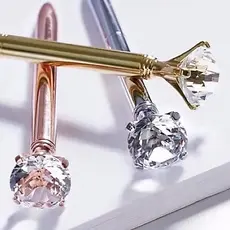 Caneta Diamante Esferográfica Cristal Luxo