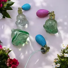 Frasco Mini Porta Perfume Líquido Estilo Retro Com Bombinha