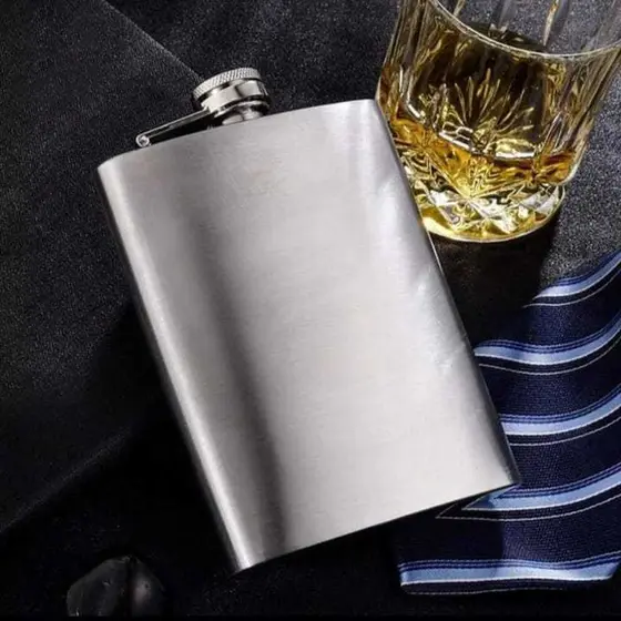 Cantil De Bolso Em Aço inox Porta Wisky Vodga Rum