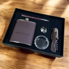 Cantil Whisky Porta Bebida - Funil - Caneta - Abridor de Vinho Garrafa