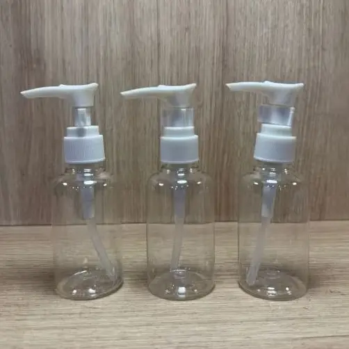 Conjunto De Saboneteira Plástica Transparente Portátil Com Válvula Pump Viagem