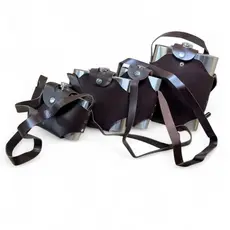 Cantil Porta Bebida Com Bolsa Couro E Alça 18 Oz/ 24 Oz/ 32 Oz/ 48 Oz Inox Whiskeira