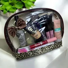 Necessaire Bolsa Organizador De Maquiagens E Cosméticos Transparente Para Viagem