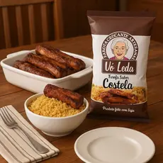 Farofa Vó Leda Crocante Artesanal Costela P/ Churrasco 400g