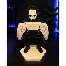 Suporte de Controle Caveira Ghost Gamer PS5 PS4 Porta Controle Decorativo