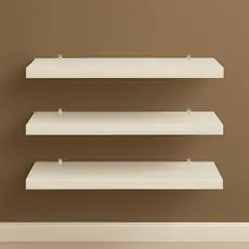 Kit Prateleiras 15 x 80/60/40 MDF - Branca - Preta - Crua - Nicho Suporte Decoração Sala Quarto Banheiro Escritório
