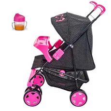 Carrinho de Boneca Reborn Milano Carrinho para Boneca  Alive shin Ninar Luxo