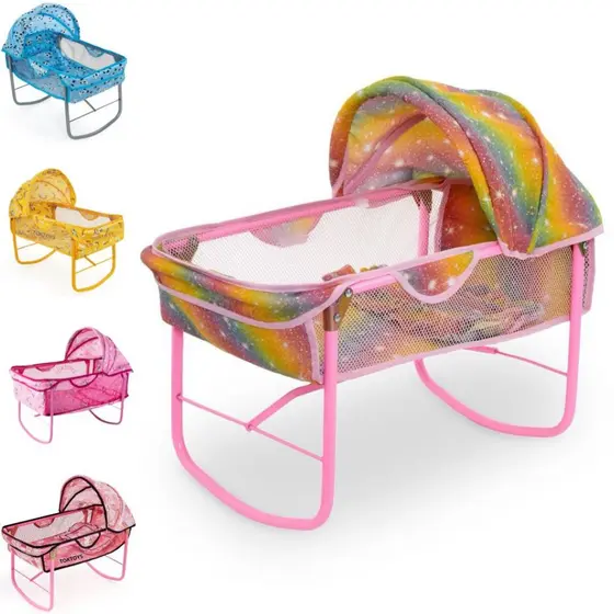 Berço Balanço Ninar Boneca Bebe Reborn Milan Alive - Oliveira