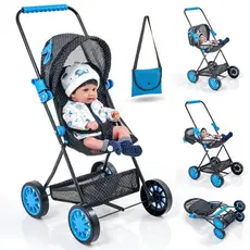 Carrinho de Boneca Baby Sag Infantil Rosa Coração Novidade Menina Reborn.