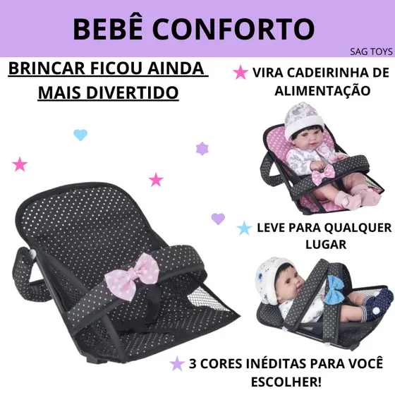 Bebê Conforto Para Bonecas Veneza Baby Menina Sag Toys