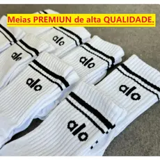 MEIA DE ALGODÃO RESPIRÁVEL PARA CORRIDA ACADEMIA YOGA IOGA PARA BLOGUEIRAS UNISEX CANO ALTO..