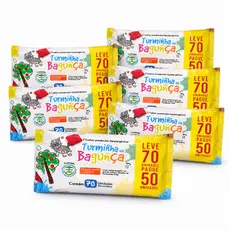 Lenço Umedecido Turminha Da Bagunça 70 Folhas 20x15 Kit 6 Pacotes