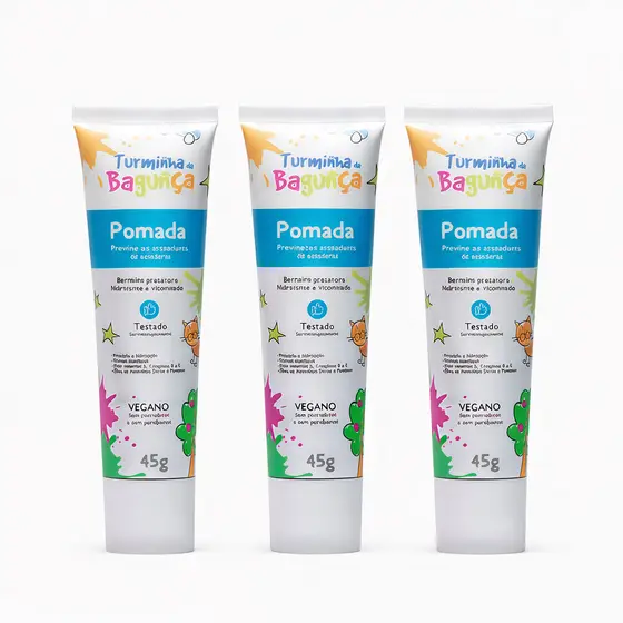 Kit 3 Pomadas para Assaduras Turminha da Bagunça 45g Pomada bebê