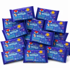 Kit com 15 Pacotes de Toalhas Umedecidas Pitoco - 48 Folhas - 98% Água - Vegano