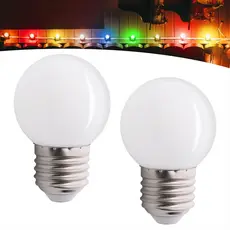 Kit 5 Lâmpada Bolinha Bulbo Led 1w 110v/220v E27 Luz Quente - Decoração