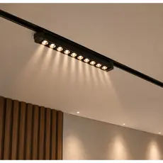Luminária Sobrepor Slim para Trilho Eletrificado 10 Fachos 20W 110/220v