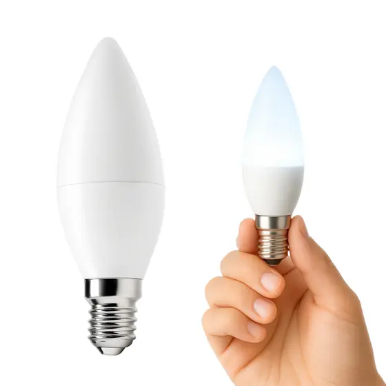 Lâmpada Led Vela Leitosa Balão Para Lustres e Abajur 4,7w 6500K E14 Bivolt