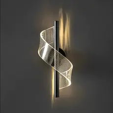 Arandela Para Sala De Estar Luminária Parede Design Espiral Quarto Minimalista Decorativa 110/220v