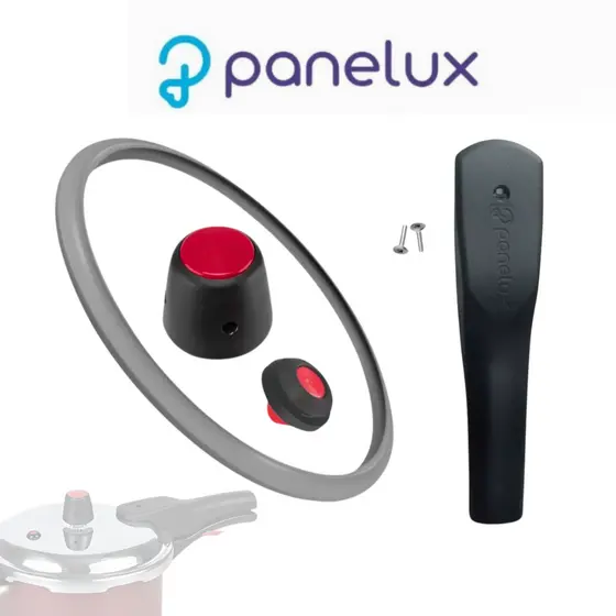 Kit 4 Peças Panelux Maximum Panela De Pressão 4,5L Borracha + Cabo Superior + Pino Peso + Valvula