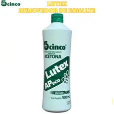 Removedor de Esmalte Lutex Ap Eco 500ml | Acetona para Unhas Manicure Pedicure Profissional Salão